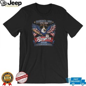 America 250 Years Of Freedom Texas Rangers Baseball Eagle Liberty Bell T Shirt