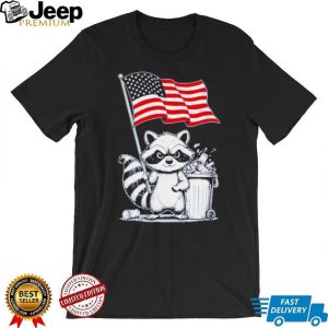 American Flag Raccoon Trash Panda Patriotic Animal T Shirt