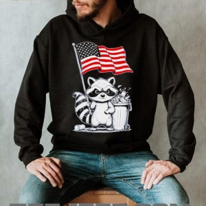 American Flag Raccoon Trash Panda Patriotic Animal T Shirt