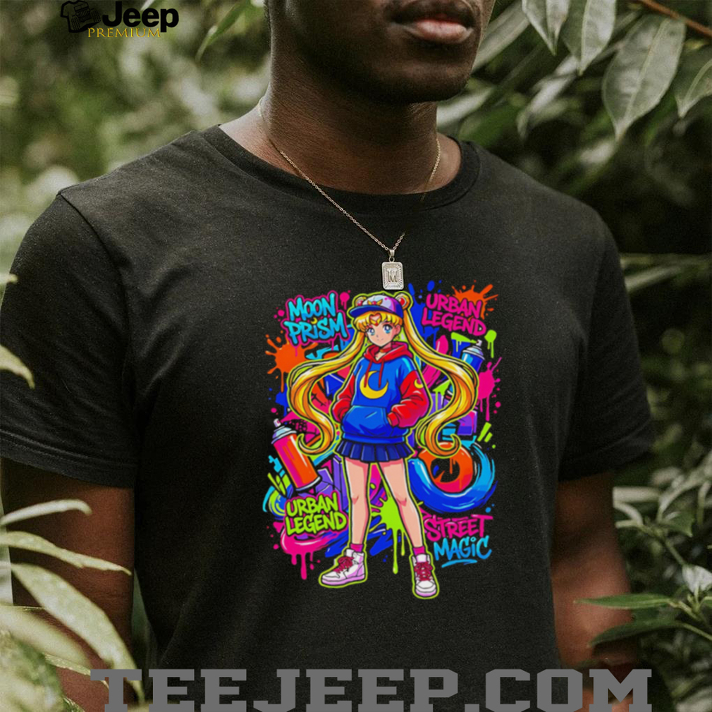 Anime Streetwear Girl Graffiti Moon Prism Style T Shirt Anime Streetwear Girl Graffiti Moon Prism Style T Shirt