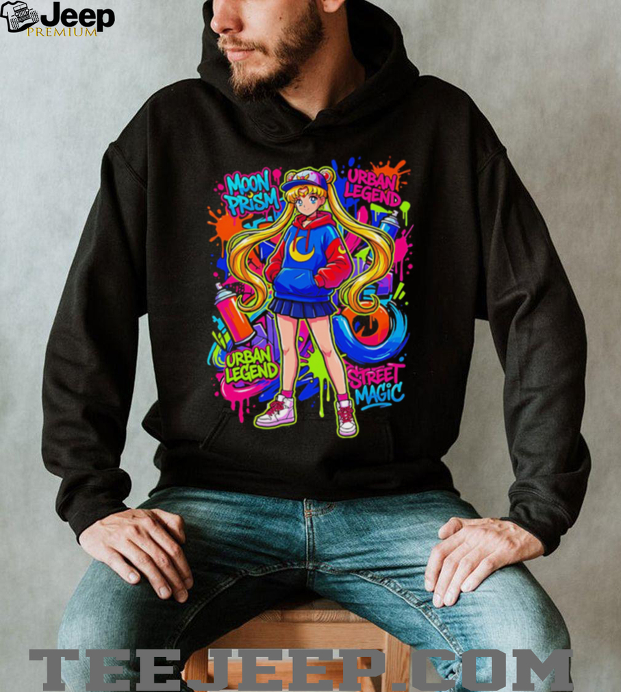 Anime Streetwear Girl Graffiti Moon Prism Style T Shirt Anime Streetwear Girl Graffiti Moon Prism Style T Shirt