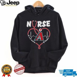 Arizona Baseball Nurse Stethoscope Heartbeat Team Fan T Shirt Arizona Baseball Nurse Stethoscope Heartbeat Team Fan T Shirt