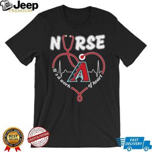 Arizona Baseball Nurse Stethoscope Heartbeat Team Fan T Shirt