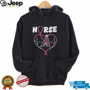 Arizona Baseball Nurse T Shirt Nursing Heartbeat Stethoscope Gift