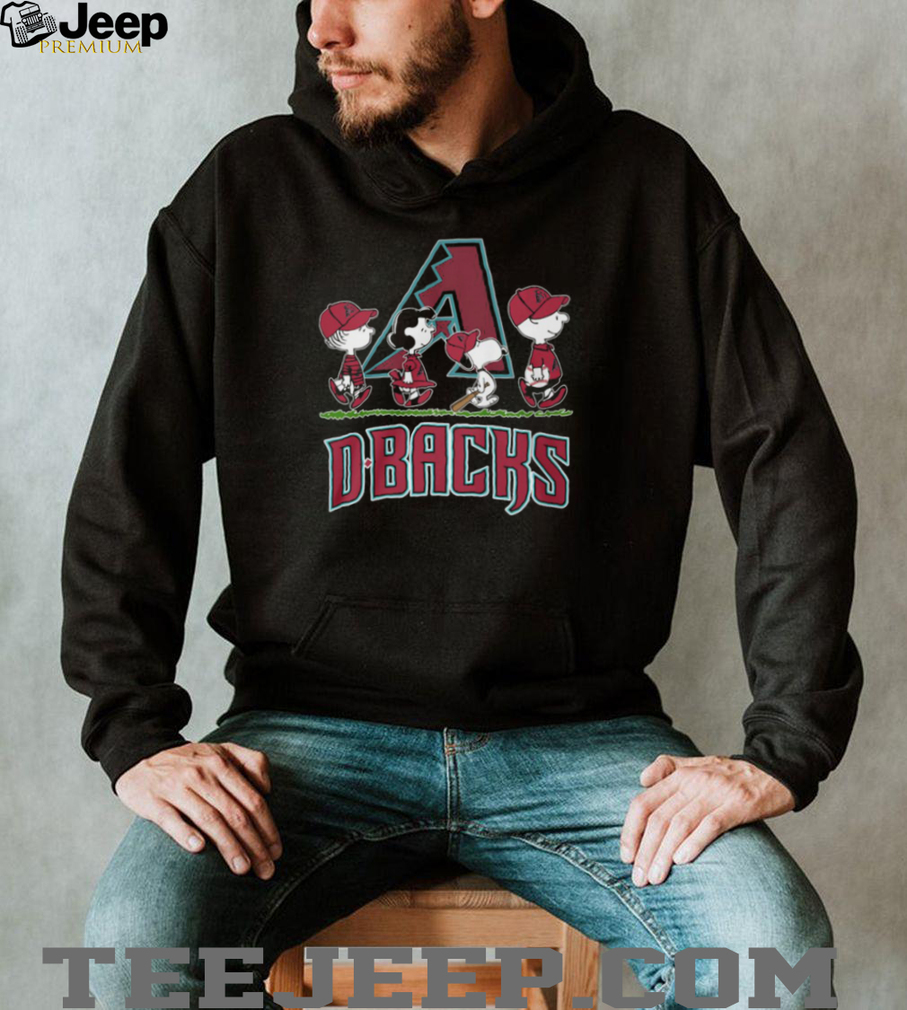 Arizona Diamondbacks Peanuts Snoopy Charlie Brown Lucy Walking Red Black Teal Baseball T Shirt Arizona Diamondbacks Peanuts Snoopy Charlie Brown Lucy Walking Red Black Teal Baseball T Shirt