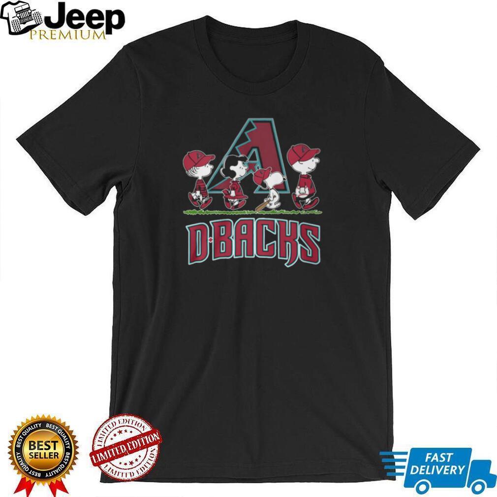 Arizona Diamondbacks Peanuts Snoopy Charlie Brown Lucy Walking Red Black Teal Baseball T Shirt Arizona Diamondbacks Peanuts Snoopy Charlie Brown Lucy Walking Red Black Teal Baseball T Shirt