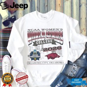 Arkansas Razorbacks NCAA Women’s College World Series Oklahoma City 2026 Logo Shirt