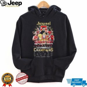 Arsenal 2025 26 Premier League Champions Signature T Shirt