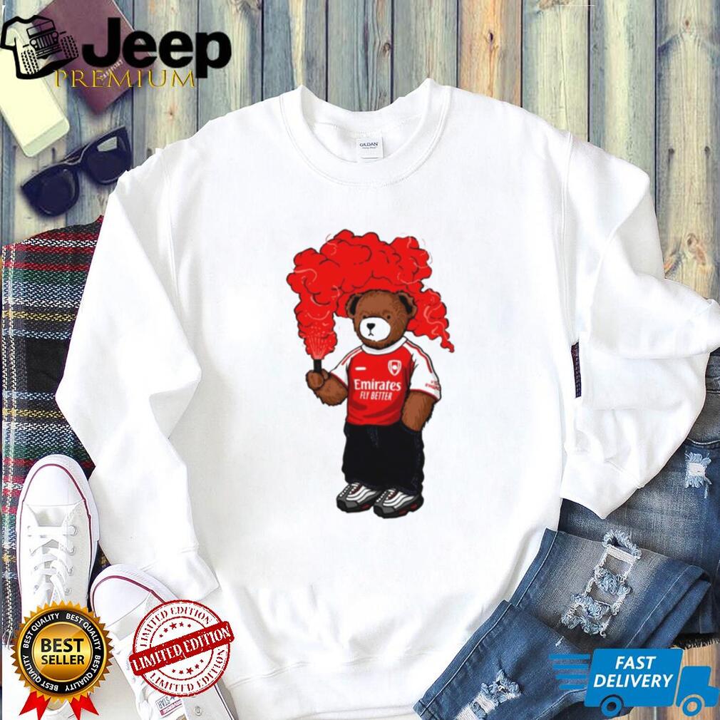 Arsenal Emirates Football Club Teddy Bear Flare T Shirt Arsenal Emirates Football Club Teddy Bear Flare T Shirt