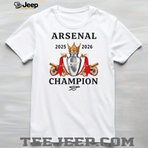 Arsenal FC Premier League 2026 Champions Trophy T Shirt