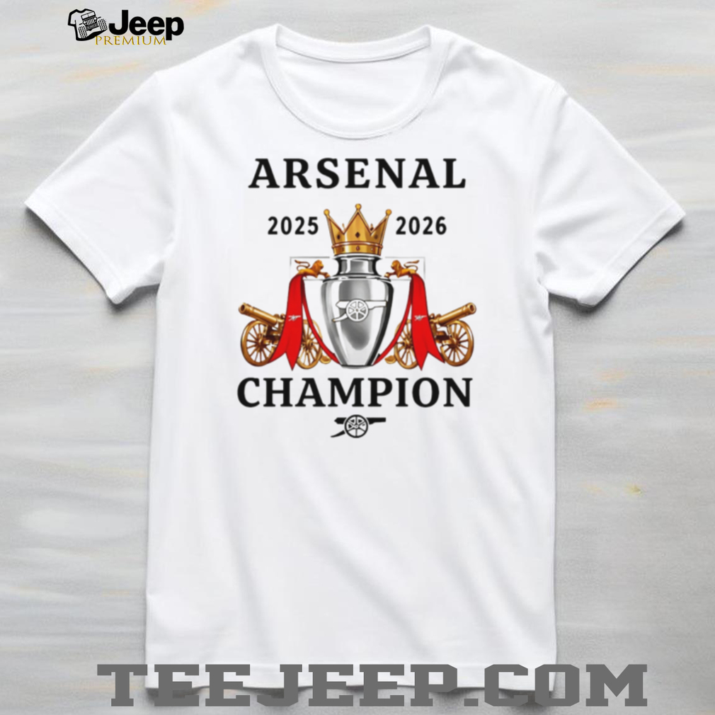 Arsenal FC Premier League 2026 Champions Trophy T Shirt Arsenal FC Premier League 2026 Champions Trophy T Shirt