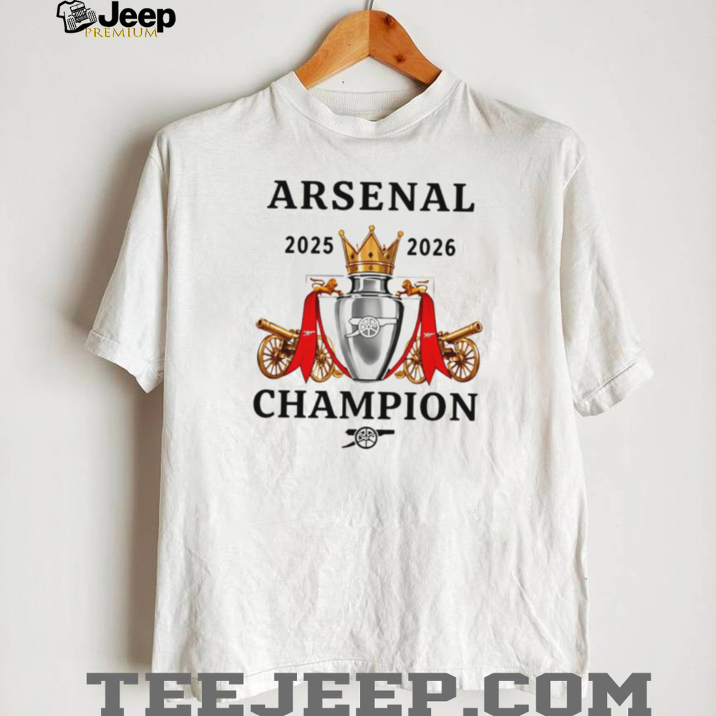 Arsenal FC Premier League 2026 Champions Trophy T Shirt Arsenal FC Premier League 2026 Champions Trophy T Shirt