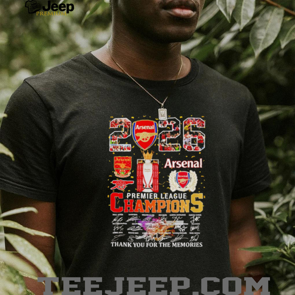 Arsenal Premier League Champions 2026 Signatures T Shirt Arsenal Premier League Champions 2026 Signatures T Shirt