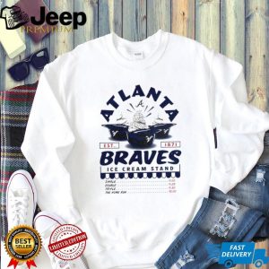 Atlanta Braves Ice Cream Stand Vintage Graphic Baseball T Shirt Atlanta Braves Ice Cream Stand Vintage Graphic Baseball T Shirt