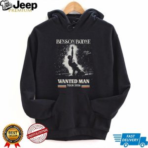 Benson Boone Wanted Man Tour 2026 Live On Stage Concert T Shirt