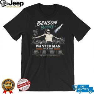 Benson Boone Wanted Man Tour 2026 Retro Concert Graphic T Shirt