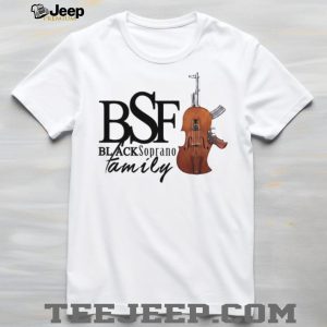 Black Soprano Family BSF Violin Gun Hip Hop Music T Shirt Black Soprano Family BSF Violin Gun Hip Hop Music T Shirt