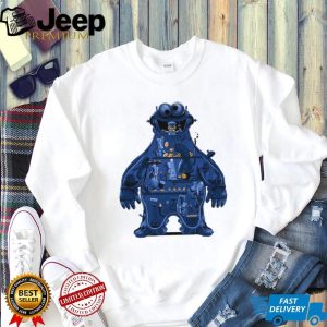 Blue Monster Cookie Factory Schematic Graphic T Shirt Blue Monster Cookie Factory Schematic Graphic T Shirt