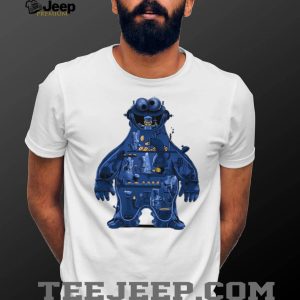 Blue Monster Cookie Factory Schematic Graphic T Shirt
