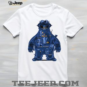 Blue Monster Cookie Factory Schematic Graphic T Shirt
