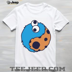 Blue Monster Cookie Yin Yang Balance Symbol Graphic T Shirt