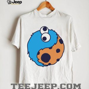 Blue Monster Cookie Yin Yang Balance Symbol Graphic T Shirt