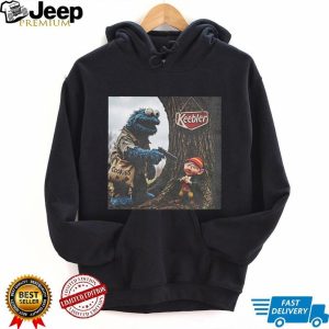 Blue Monster and Forest Elf Edgy muppet meme shirt