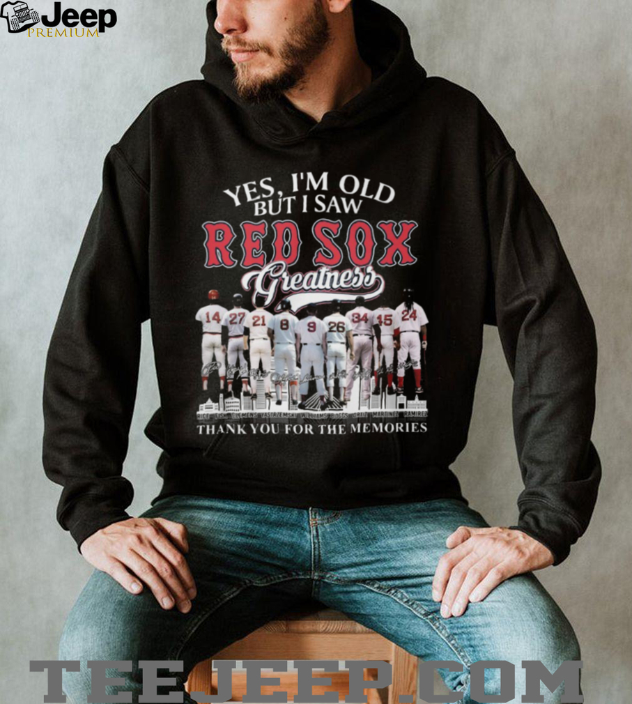Boston Red Sox Greatness Legends Lineup Thank You For Memories T Shirt Boston Red Sox Greatness Legends Lineup Thank You For Memories T Shirt