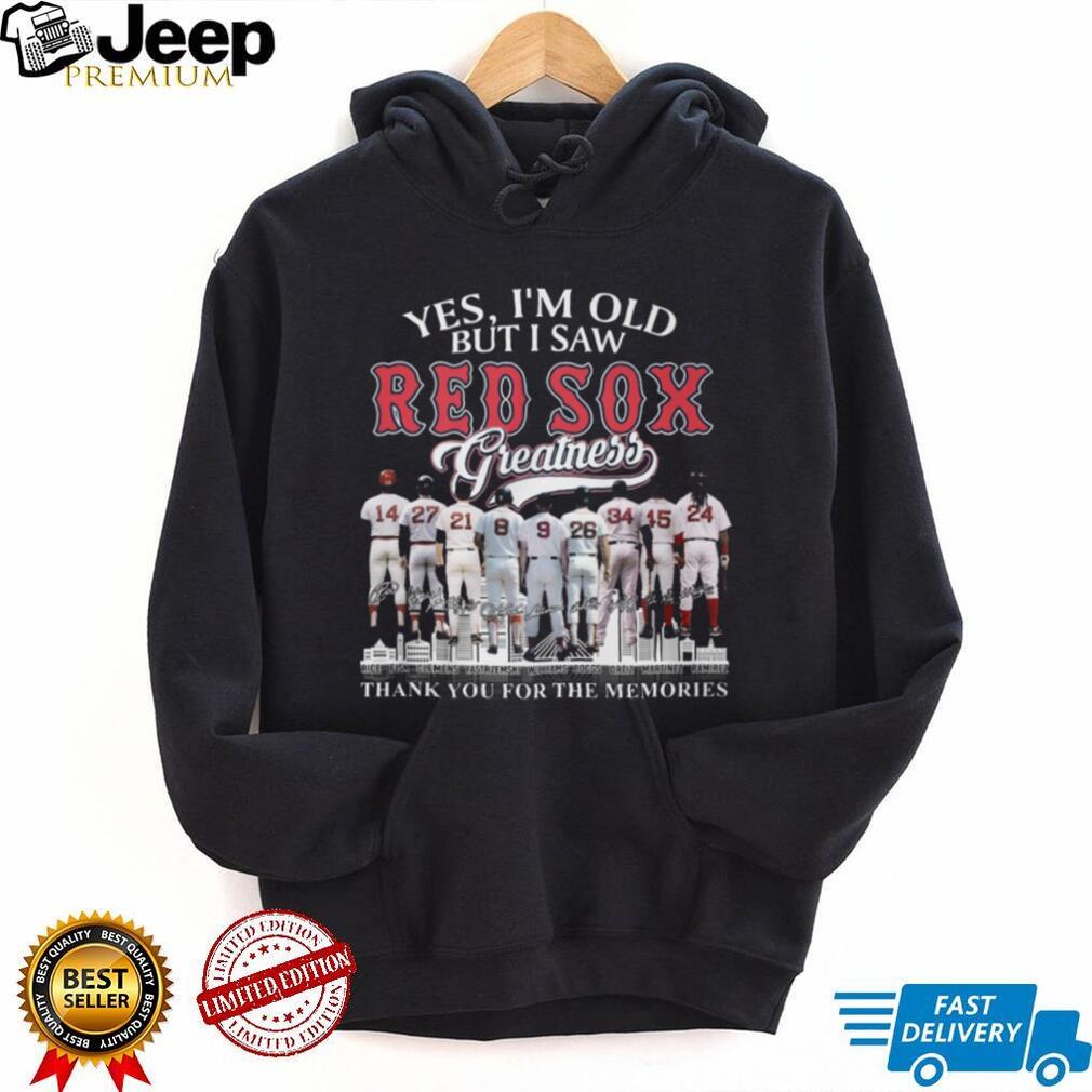 Boston Red Sox Greatness Legends Lineup Thank You For Memories T Shirt Boston Red Sox Greatness Legends Lineup Thank You For Memories T Shirt