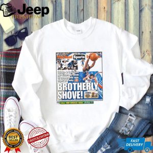 Brotherly Shove NY Post Knicks vs Sixers NBA Playoffs Sports T Shirt