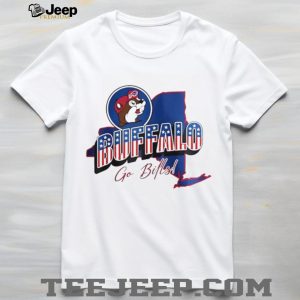 Buffalo Football Mascot State Map Graphic T Shirt