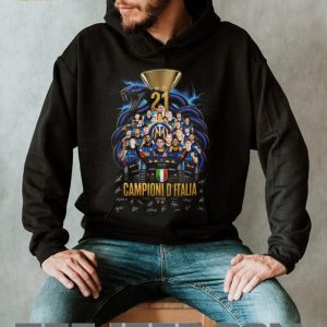 Campioni D Italia 21 Inter Milan Soccer Team Stadium Snake Gold T Shirt
