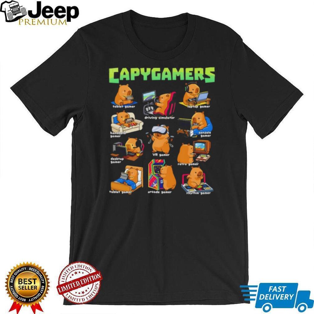 Capygamers Funny Capybara Video Game Types Gaming Lovers T Shirt Capygamers Funny Capybara Video Game Types Gaming Lovers T Shirt