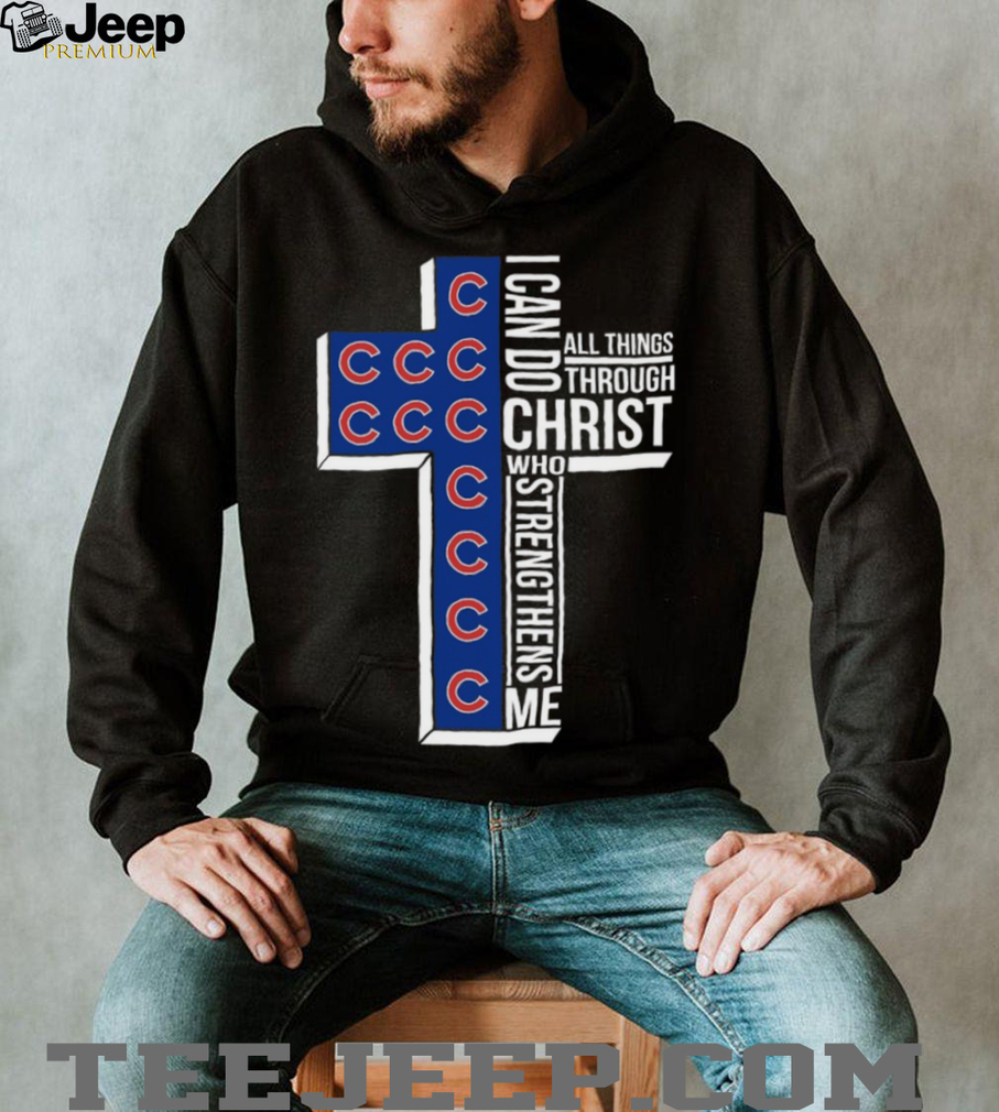 Chicago Baseball Cross Christian Faith Christ Strengthens Me T Shirt Chicago Baseball Cross Christian Faith Christ Strengthens Me T Shirt