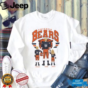 Chicago Bears Best Dad Ever Custom Name And Number Family T Shirt