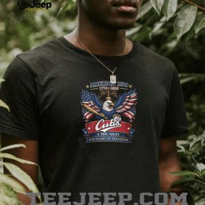 Chicago Cubs America 250th Anniversary Eagle Baseball Bat Patriotic Liberty T Shirt