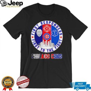 Chicago Cubs First Responders Tribute Baseball Graphic T Shirt