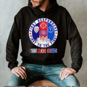 Chicago Cubs First Responders Tribute Baseball Graphic T Shirt
