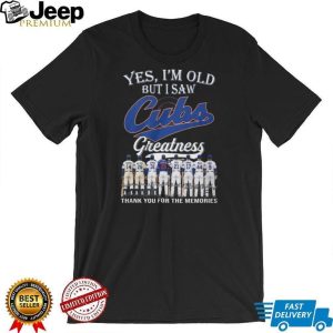 Chicago Cubs Greatness Players Signatures Numbers Blue White Thank You For Memories T Shirt