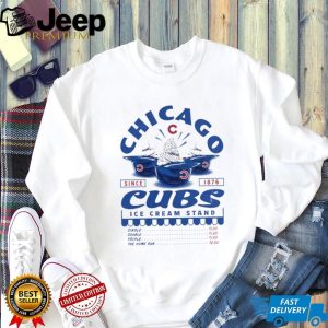 Chicago Cubs Ice Cream Stand Vintage Graphic Baseball T Shirt Chicago Cubs Ice Cream Stand Vintage Graphic Baseball T Shirt