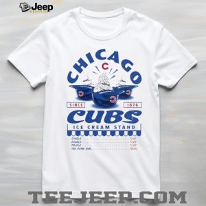 Chicago Cubs Ice Cream Stand Vintage Graphic Baseball T Shirt