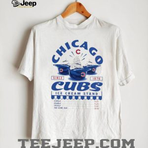 Chicago Cubs Ice Cream Stand Vintage Graphic Baseball T Shirt