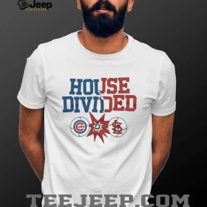Chicago Cubs St Louis Cardinals Baseball House Divided T Shirt
