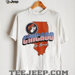 Chicago Football Mascot State Map Graphic T Shirt