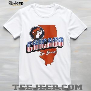 Chicago Football Mascot State Map Graphic T Shirt