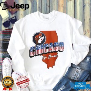 Chicago Football Mascot State Map Graphic T Shirt