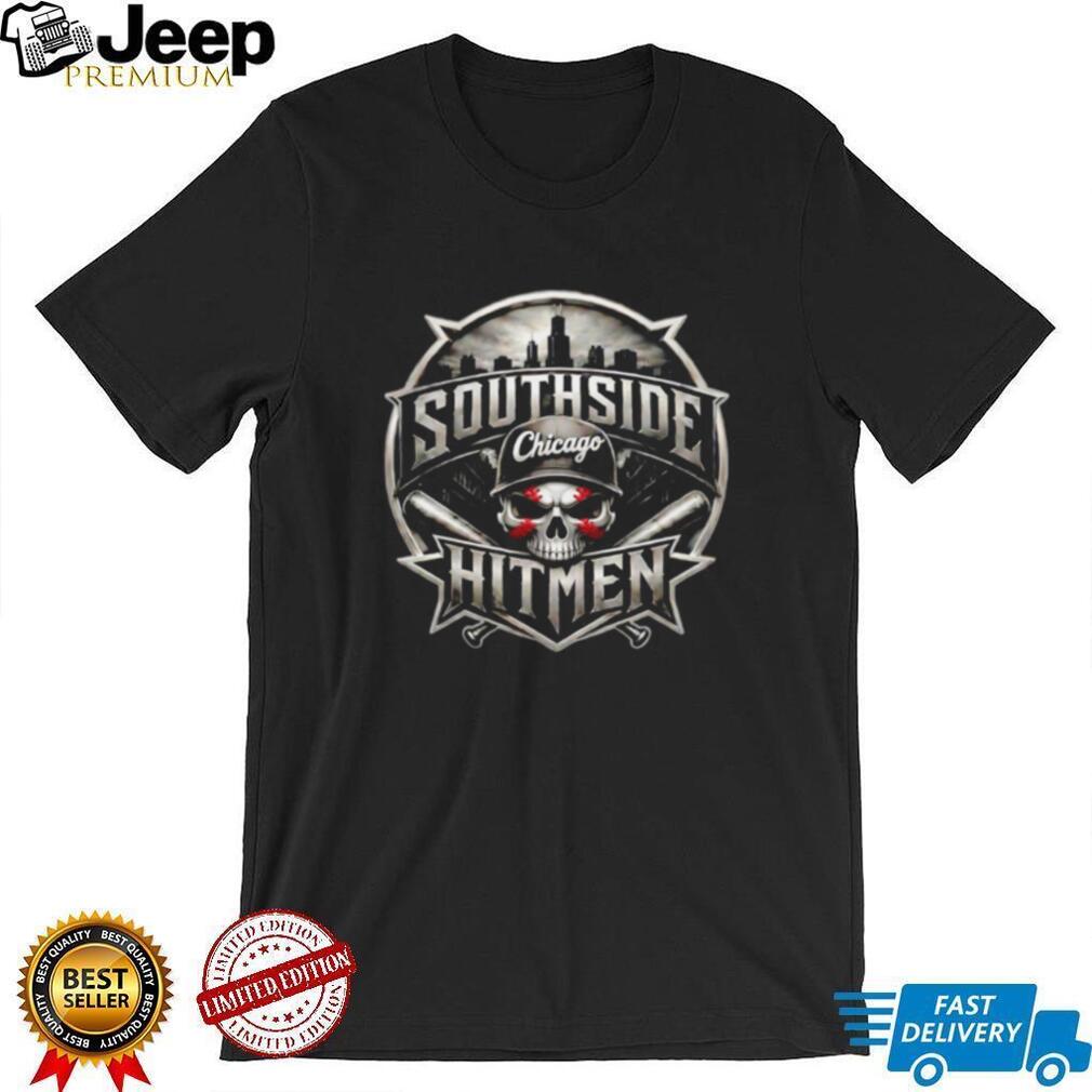Chicago Southside Hitmen Skull Baseball Skyline Sports T Shirt Chicago Southside Hitmen Skull Baseball Skyline Sports T Shirt