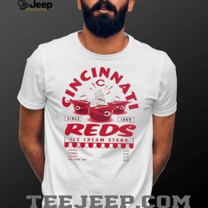Cincinnati Reds Ice Cream Stand Vintage Style Baseball T Shirt