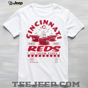Cincinnati Reds Ice Cream Stand Vintage Style Baseball T Shirt