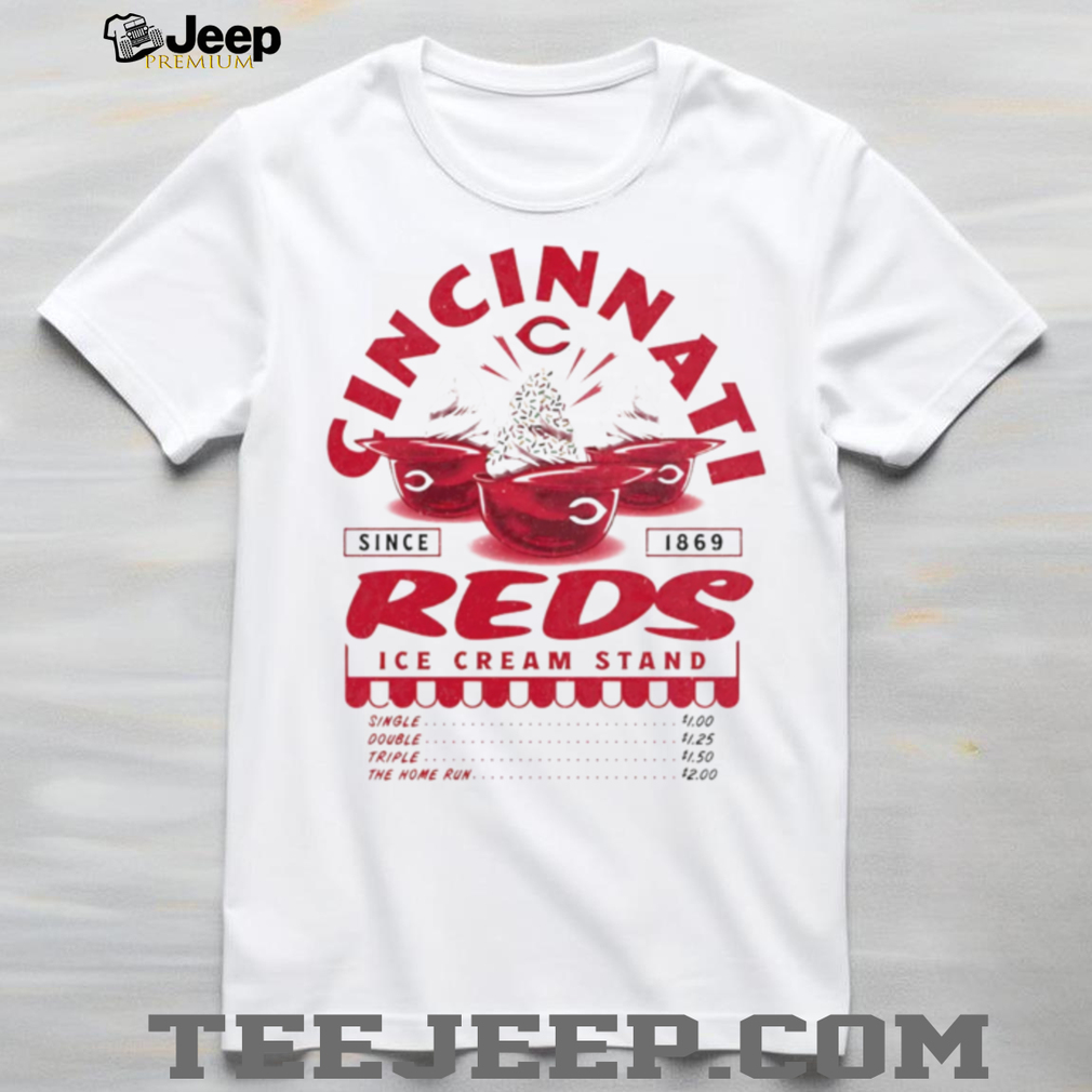 Cincinnati Reds Ice Cream Stand Vintage Style Baseball T Shirt Cincinnati Reds Ice Cream Stand Vintage Style Baseball T Shirt